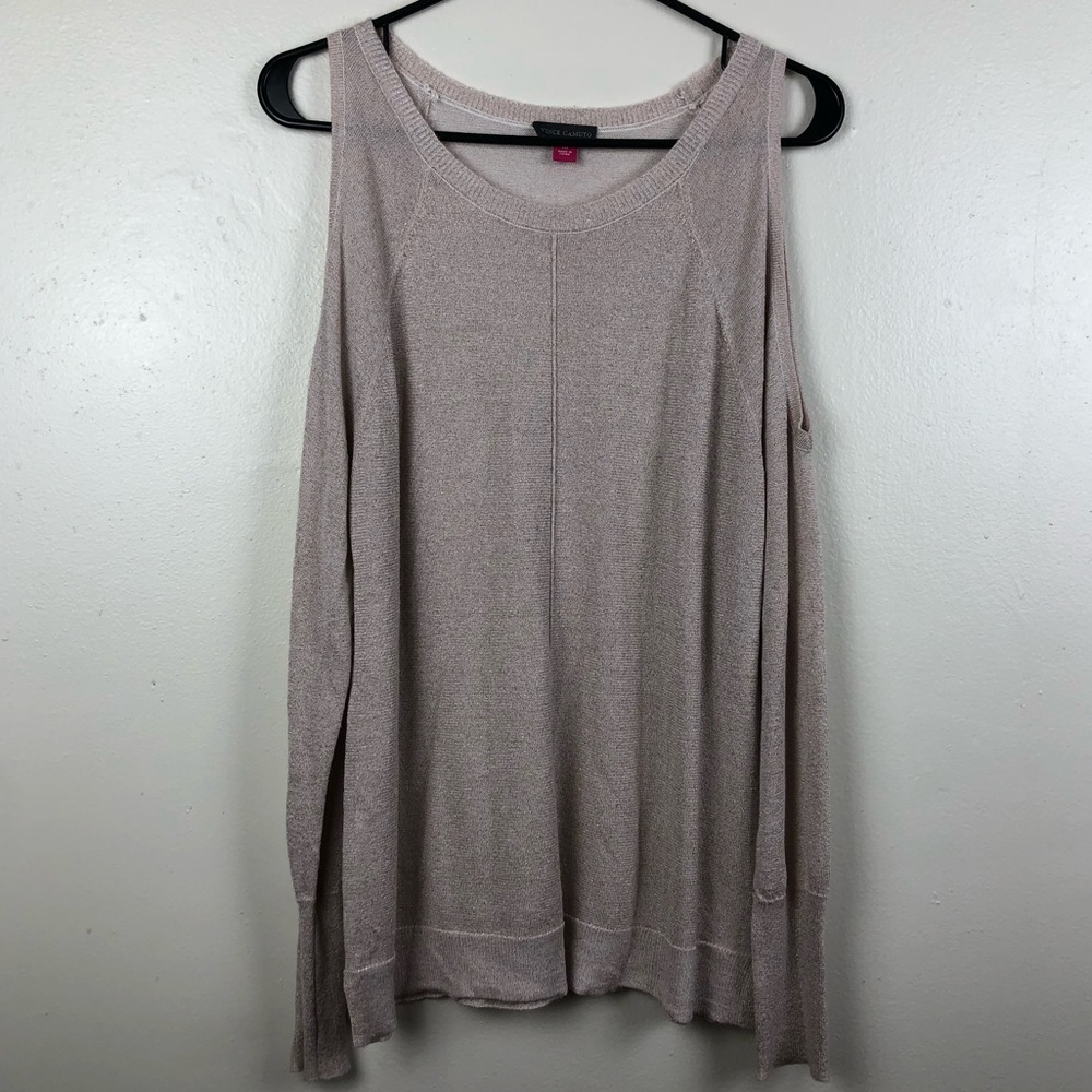 Vince Camuto Cream Open Shoulder Sweater - Picture 3 of 6